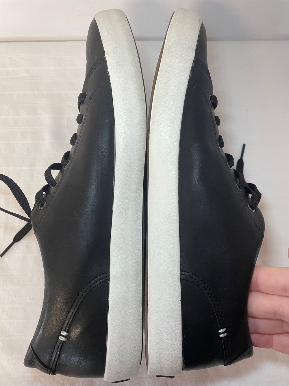 Sperry Top-Sider Men's Black Leather lace up sneakers casual work shoes size 11 - Picture 15 of 16